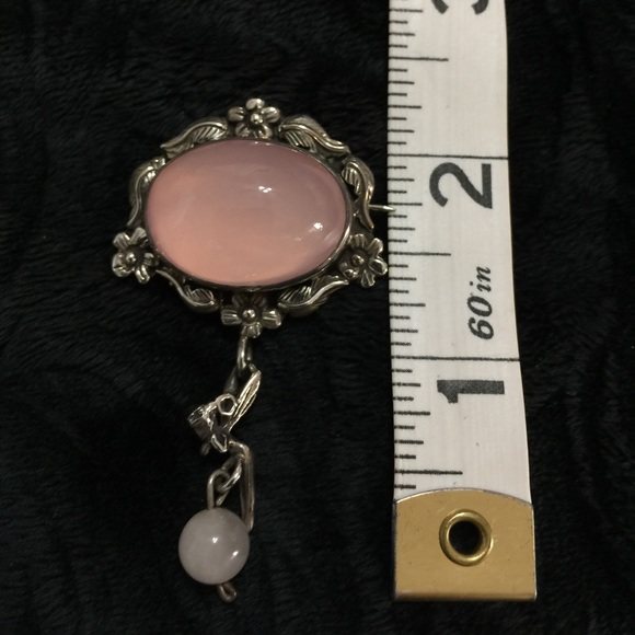 CAROL FELLEY VNTG “Tinkerbell” like fairy /Sterling Silver Rose Quartz Brooch